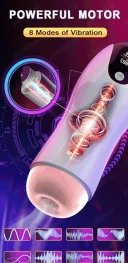 Masturbator simulator barbati efect natural vibratii interior cu nervuri nou cutie curier - imagine 2